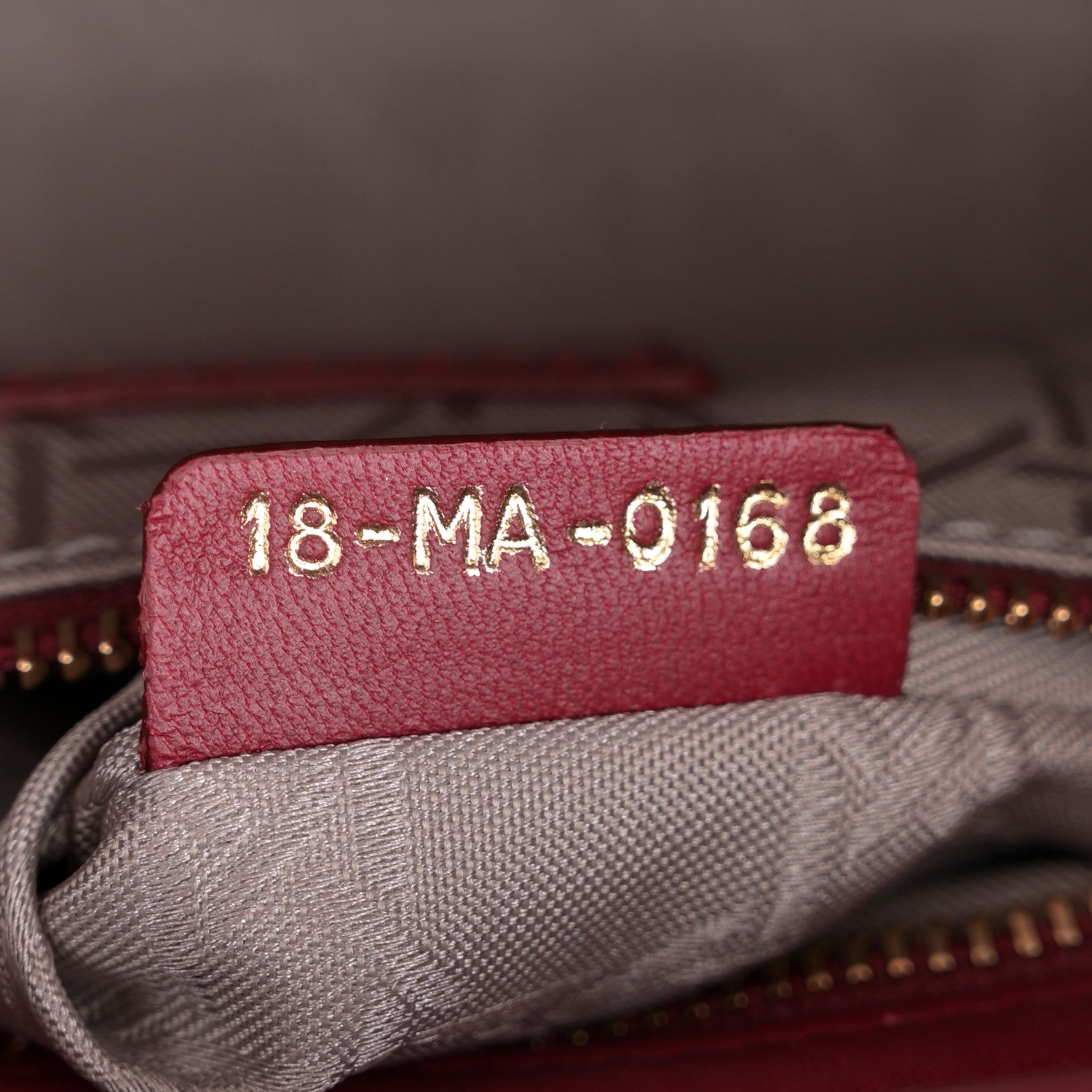 Christian Dior Lambskin Cannage Mini Lady Dior Burgundy 7 of 11