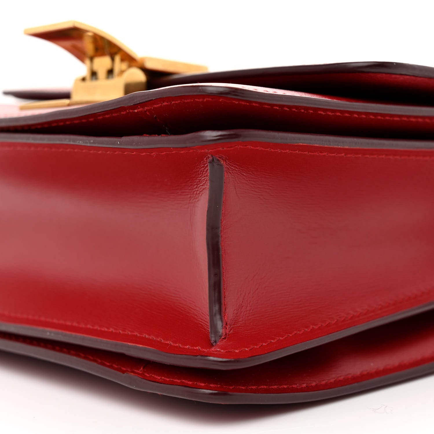 Celine Box Calfskin Small Classic Box Flap Bag Red 10 of 11