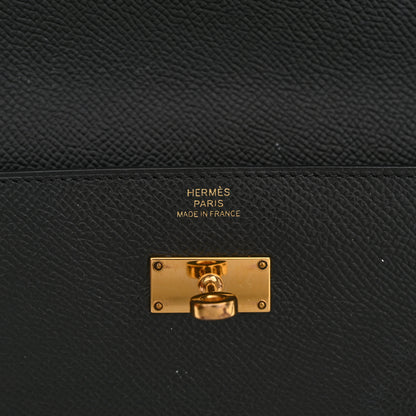 Hermes Epsom Kelly Longue Wallet Black 6 of 10