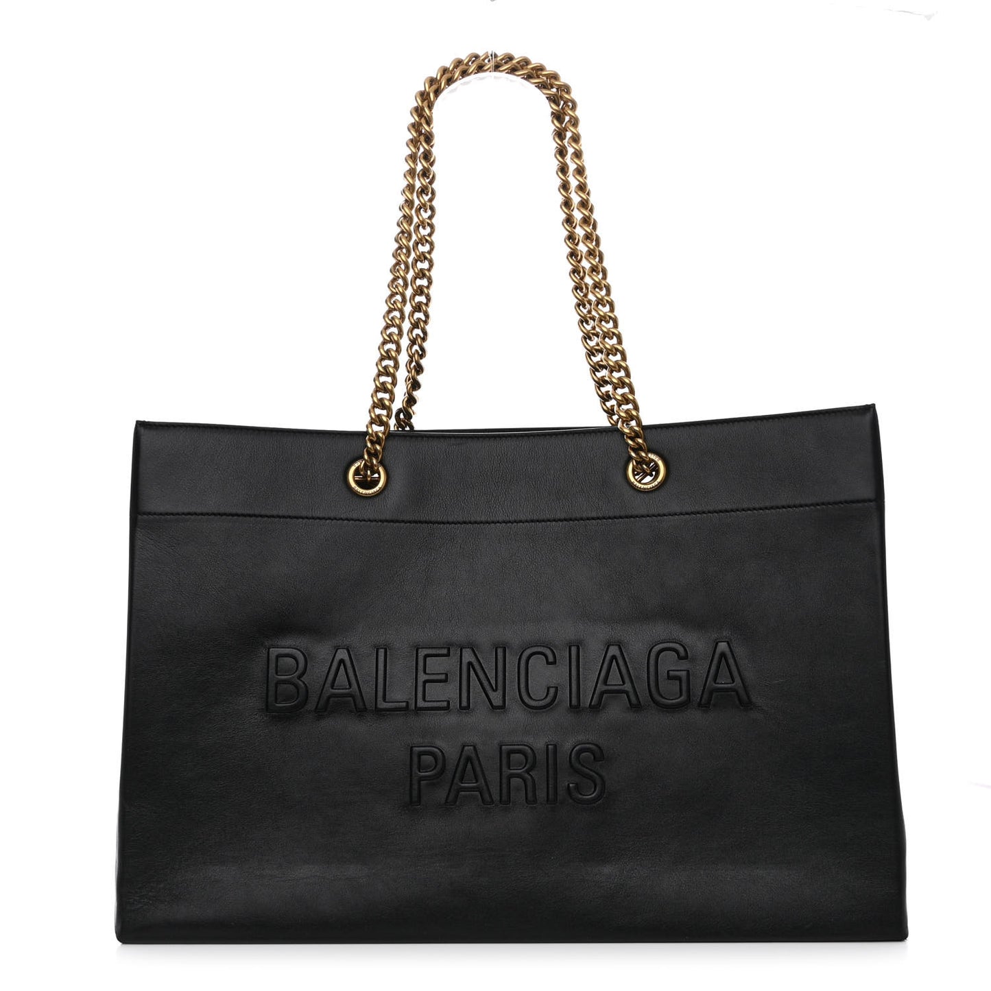 Soft Smooth Calfskin Large Duty Free Tote Black