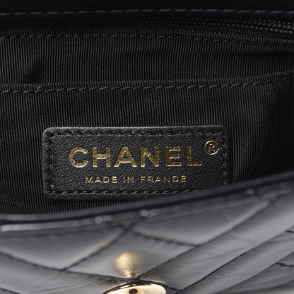 Chanel Shiny Lambskin Quilted Small Montcoco Flap Black 6 of 10