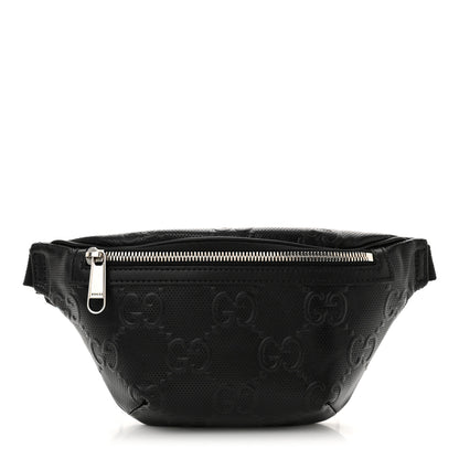 Gucci Calfskin GG Tennis Embossed Belt Bag Black 1 of 11