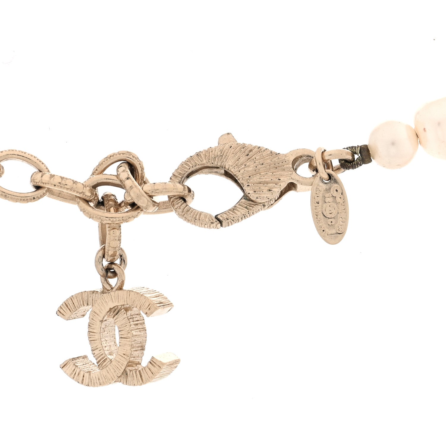 Chanel Graduated Pearl CC Short Necklace Gold 4 of 4