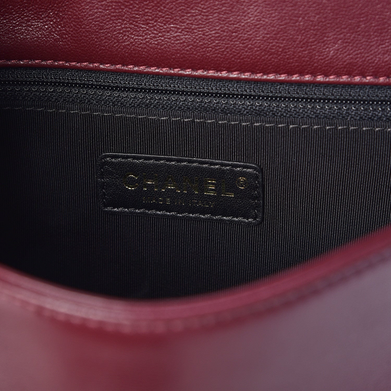 Chanel Sheepskin Quilted Vintage Mademoiselle Flap Dark Red 6 of 10
