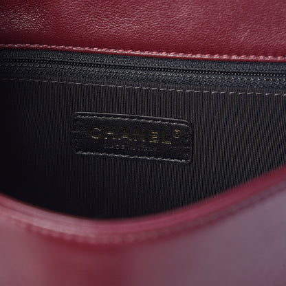 Chanel Sheepskin Quilted Vintage Mademoiselle Flap Dark Red 6 of 10