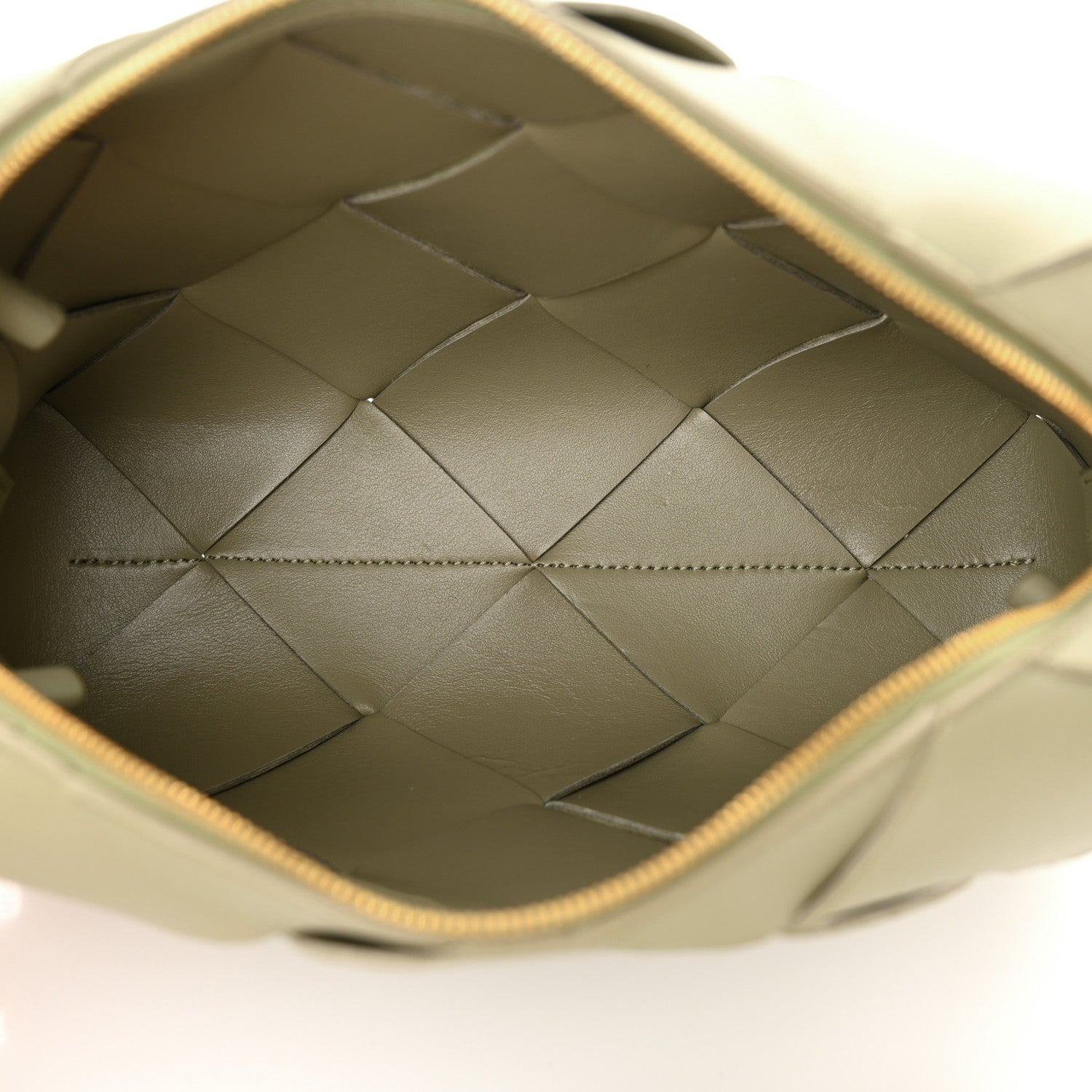 Bottega Veneta Lambskin Maxi Intreccio Small Cassette Camera Bag Travertine 5 of 10