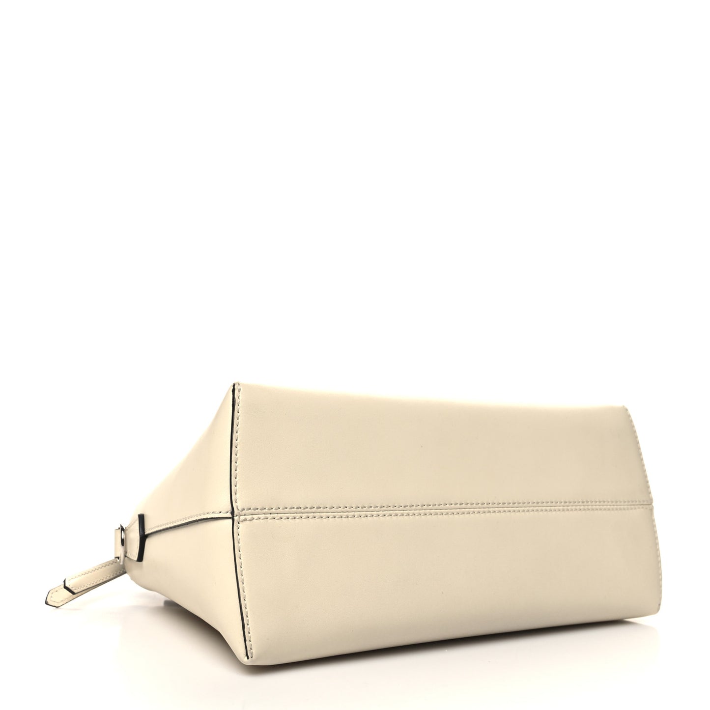 Vitello King Logo Embossed Medium By The Way Boston Bag White Ice