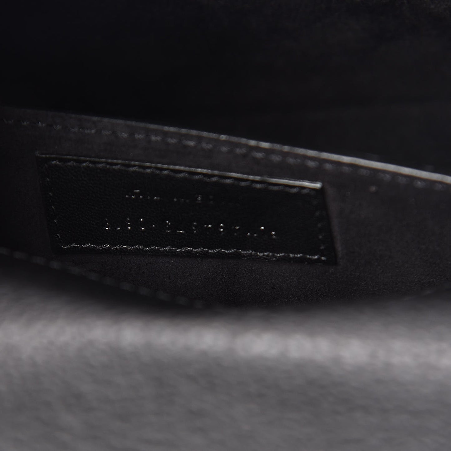 Grained Calfskin Medium Monogram Sunset Satchel Black