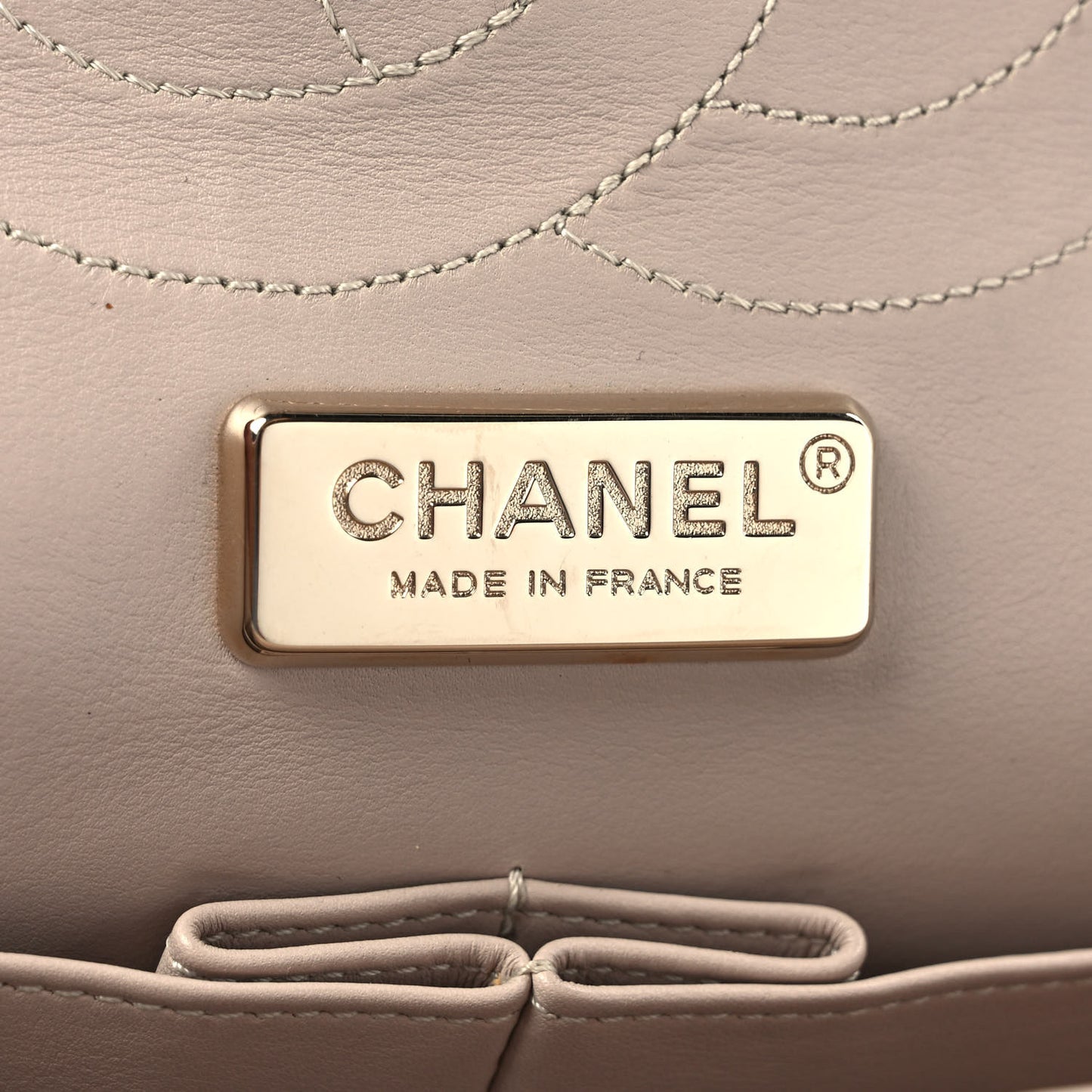 Metallic Snakeskin Jumbo Double Flap Light Beige