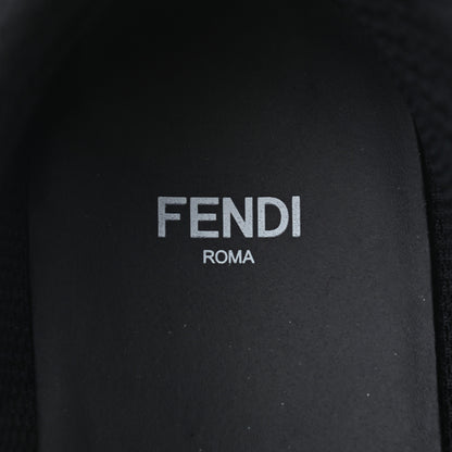 Fendi Nappa Macro FF Embossed High Top Sneakers 38 Black 7 of 8