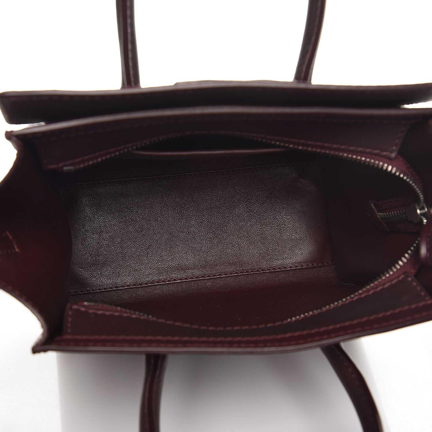 Celine Smooth Calfskin Nano Luggage Burgundy 5 of 11