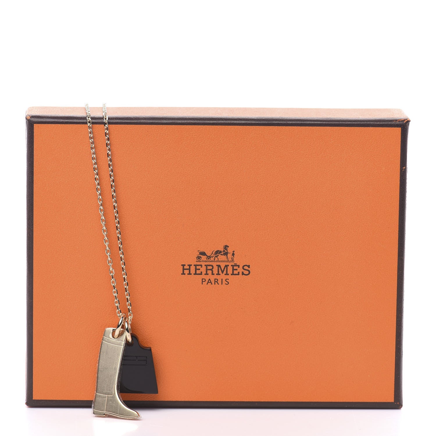 Hermes Permabrass Buffalo Horn Amulette Maroquinier PM Pendant Necklace 6 of 6