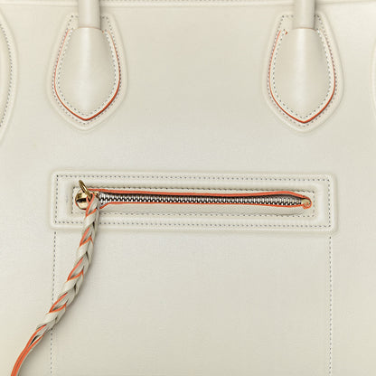 Celine Smooth Calfskin Medium Phantom Luggage Chalk Orange Trim 13 of 13