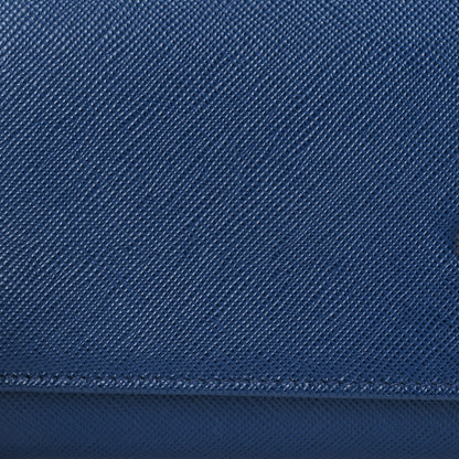 Prada Saffiano Metal Oro Chain Wallet Bleuette 12 of 18