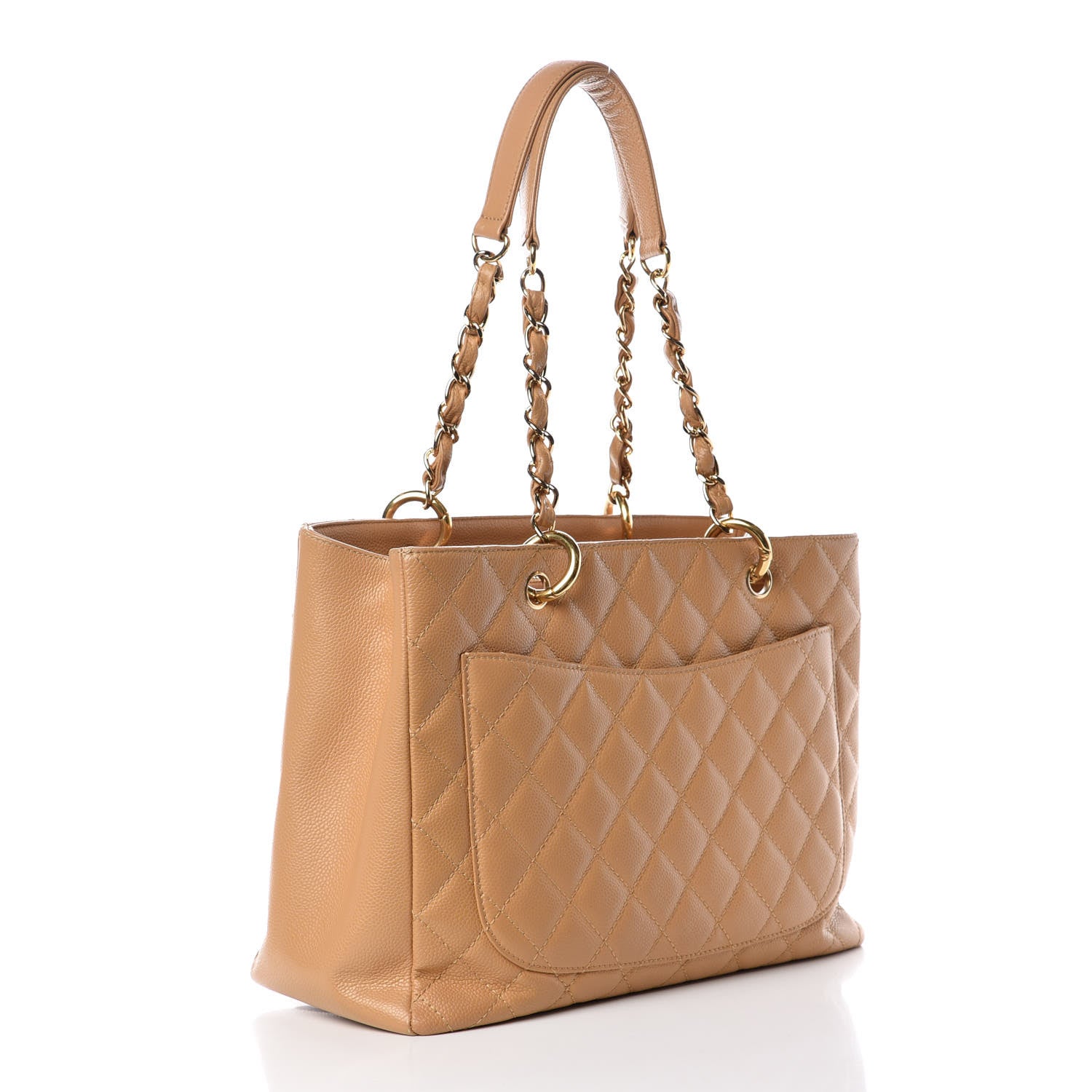 Chanel Caviar Quilted Grand Shopping Tote GST Beige 3 of 18