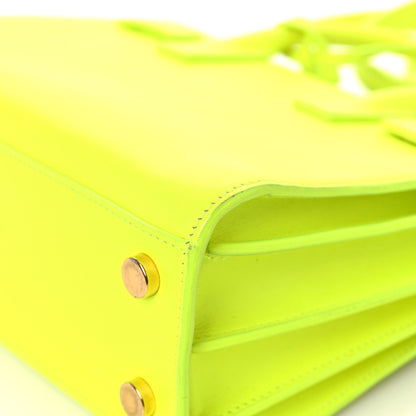 Saint Laurent Calfskin Nano Sac De Jour Neon Yellow 9 of 27