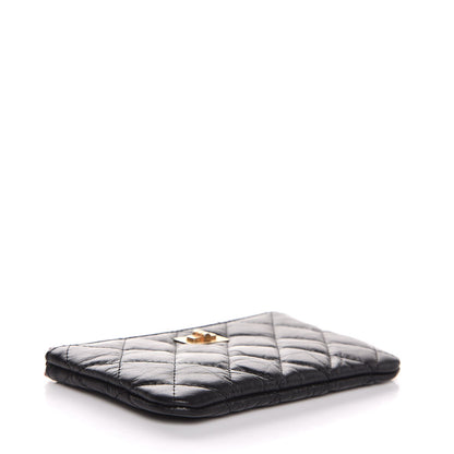 Chanel Aged Calfskin Quilted Small Reissue Cosmetic Case Black 4 of 7