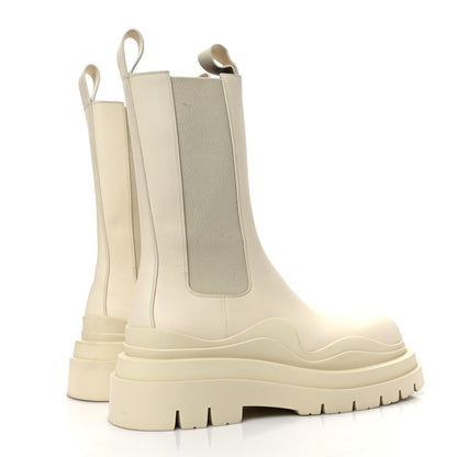 Bottega Veneta Calfskin The Tire Chelsea Boots 40 Sea Salt 4 of 6