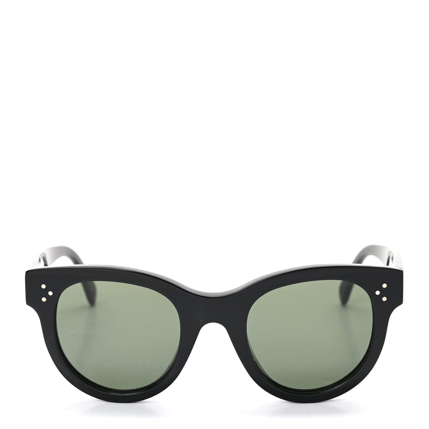 Acetate Studded Mineral Round Sunglasses CL40031N Black