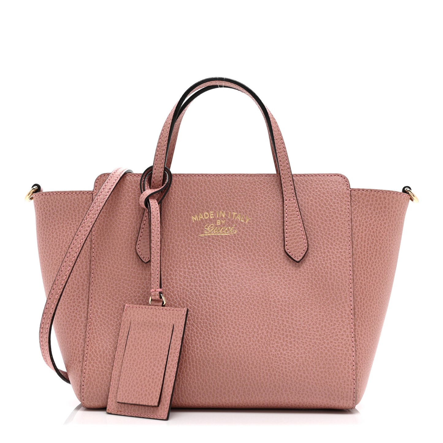 Dollar Calfskin Mini Swing Top Handle Bag Soft Pink