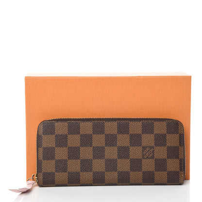 Louis Vuitton Damier Ebene Clemence Wallet Rose Ballerine 10 of 10