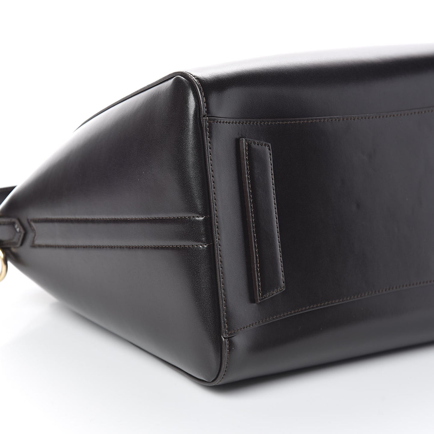 Shiny Lord Calfskin Medium Antigona Dark Brown