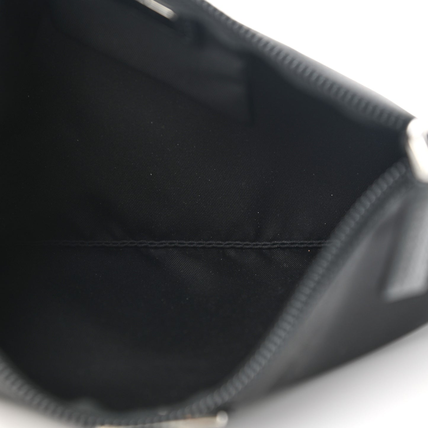 Nylon Tessuto Cosmetic Pouch Black
