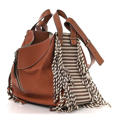 Loewe Calfskin Stripe Medium Hammock Shoulder Bag Tan Brown 3 of 17