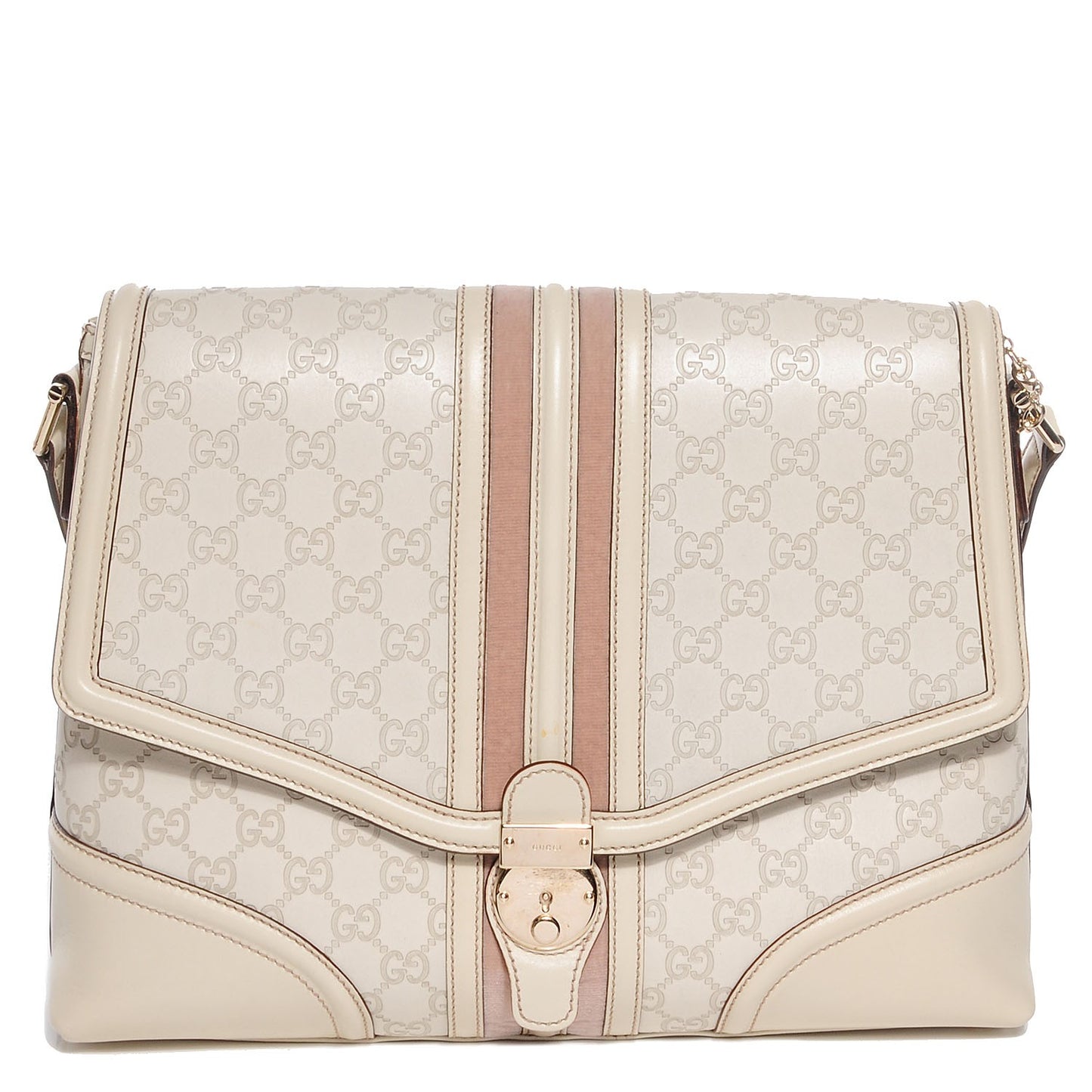 Guccissima Large Treasure Flap Off White