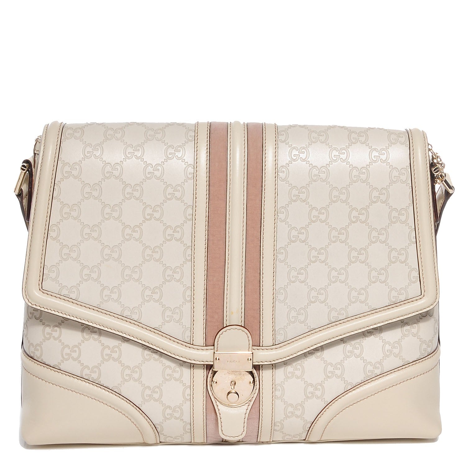 Gucci Guccissima Large Treasure Flap Off White 1 of 17