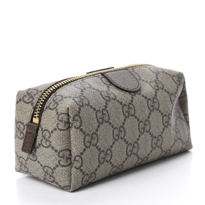 Gucci Soft GG Supreme Monogram Calfskin Small Ophidia Cosmetic Case Beige Ebony New Acero 3 of 7