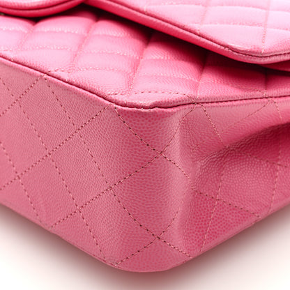 Chanel Caviar Quilted Medium Double Flap Pink 9 of 9