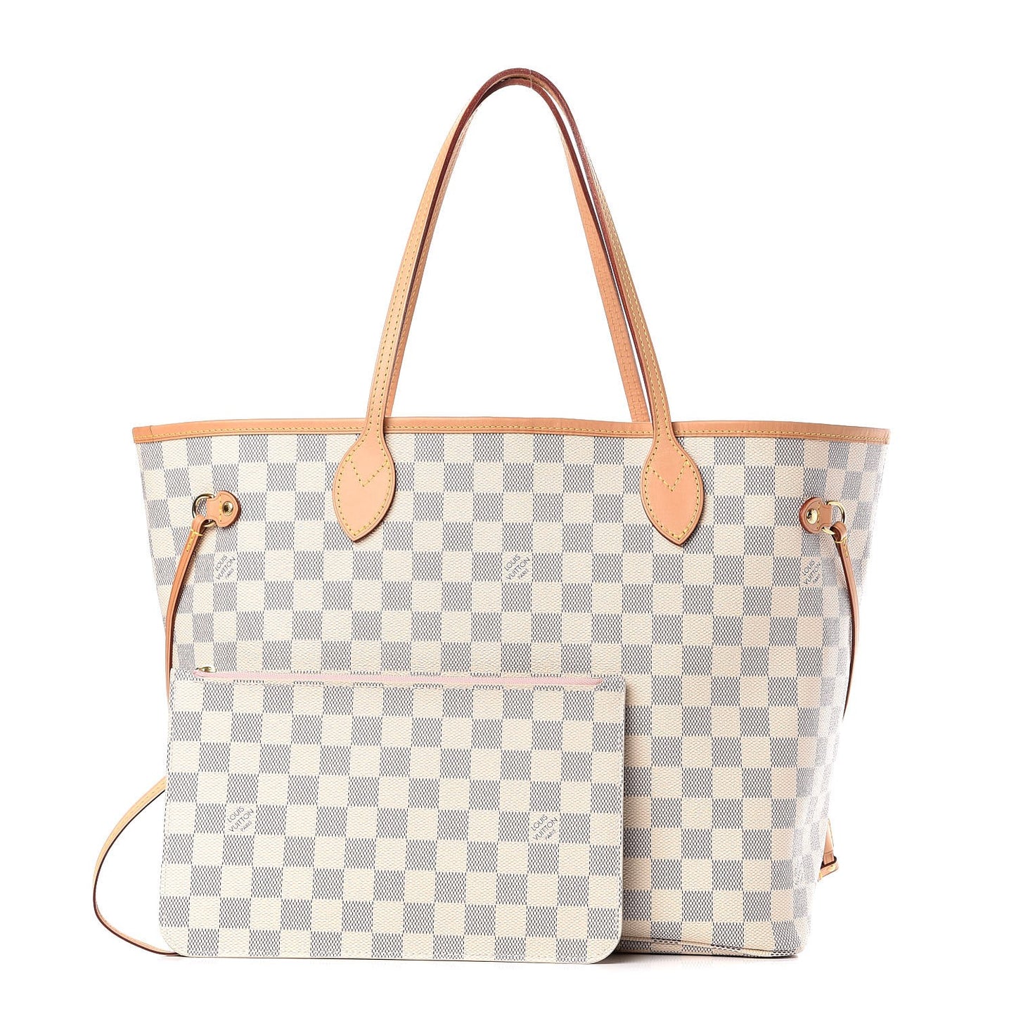 Damier Azur Neo Neverfull MM Rose Ballerine