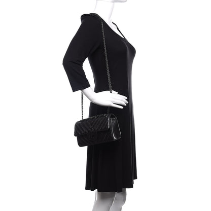 Chanel Aged Calfskin Chevron Quilted 2.55 Reissue Mini Flap So Black 3 of 11