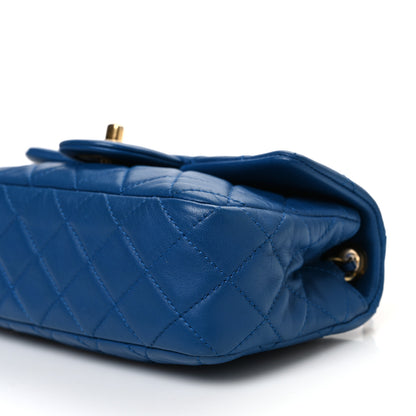 Chanel Lambskin Quilted Pearl Crush Mini Rectangular Flap Blue 10 of 11