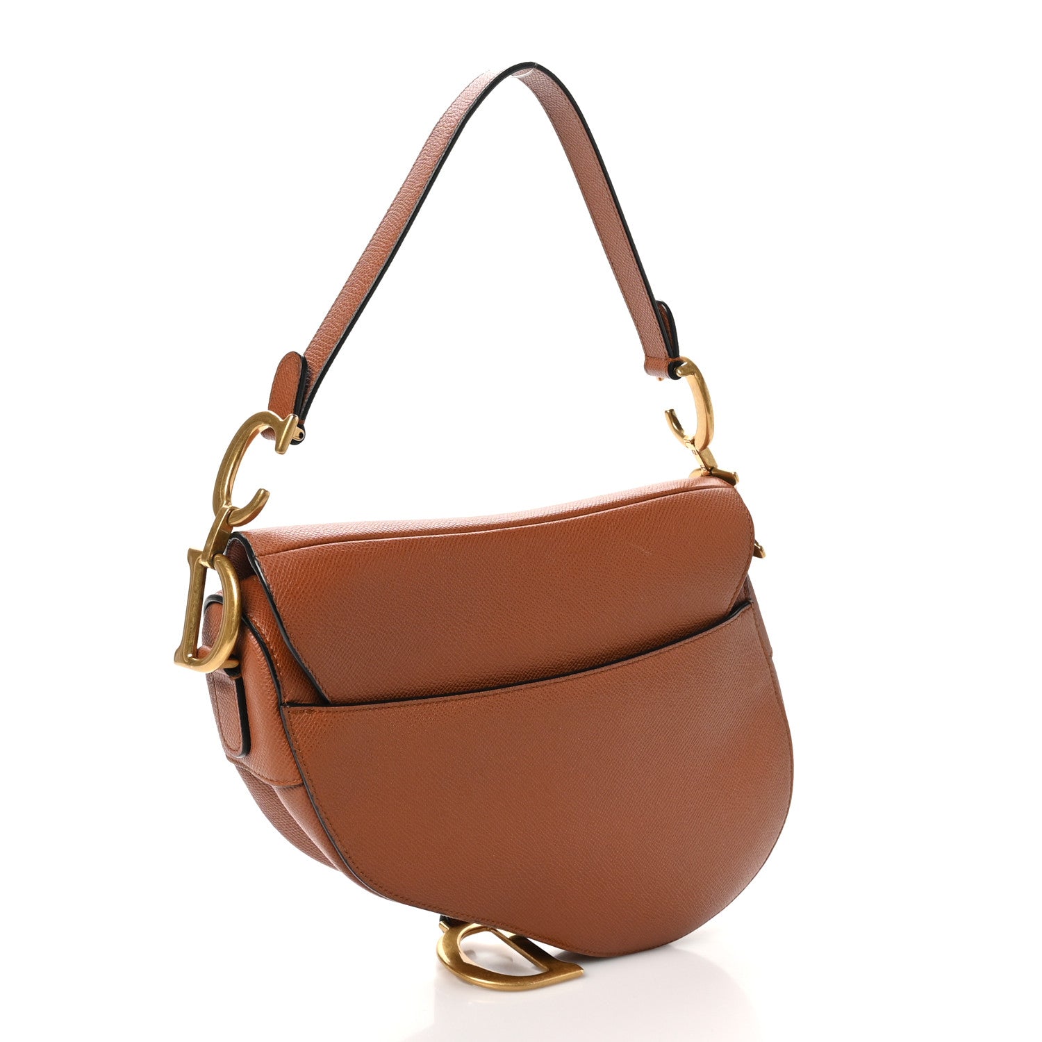 Christian Dior Grained Calfskin Saddle Bag Camello 2 of 11
