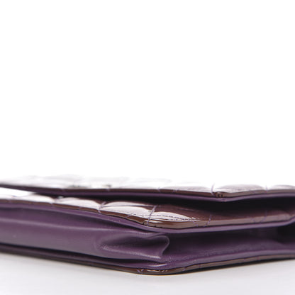 Chanel Patent Quilted Brilliant Wallet On Chain WOC Violet 7 of 12