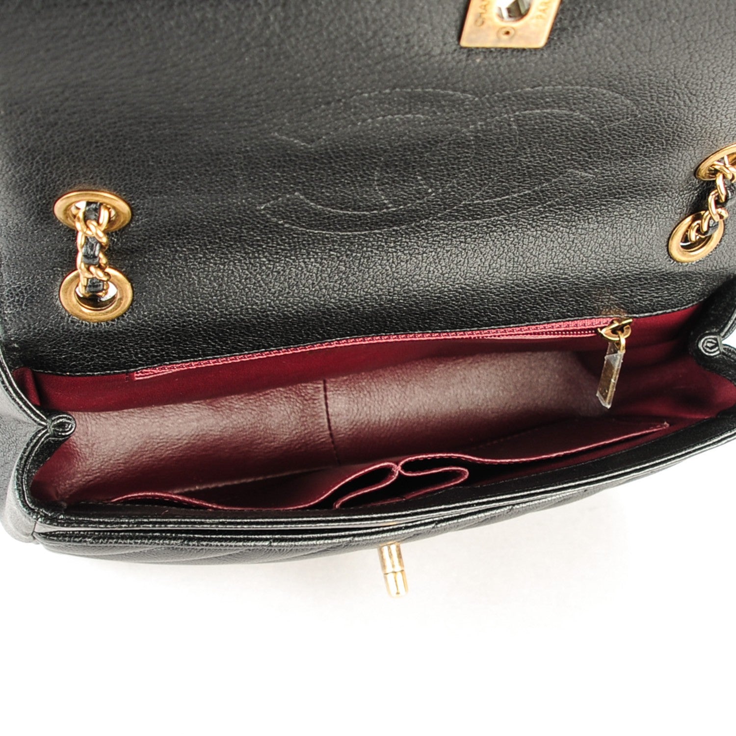 Chanel Shiny Goatskin Diagonal Quilted Small Flap Black 5 of 8