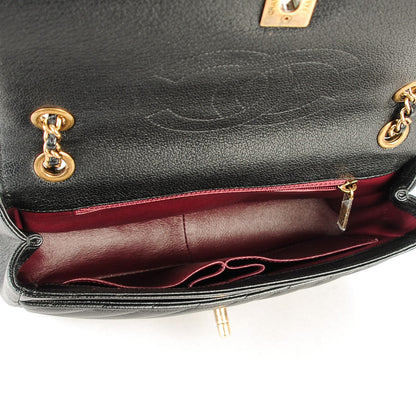 Chanel Shiny Goatskin Diagonal Quilted Small Flap Black 5 of 8