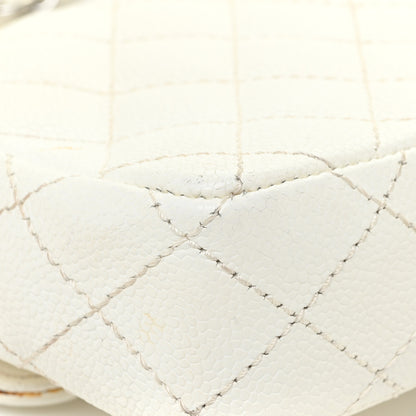 Chanel Caviar Quilted East West Flap White 13 of 19