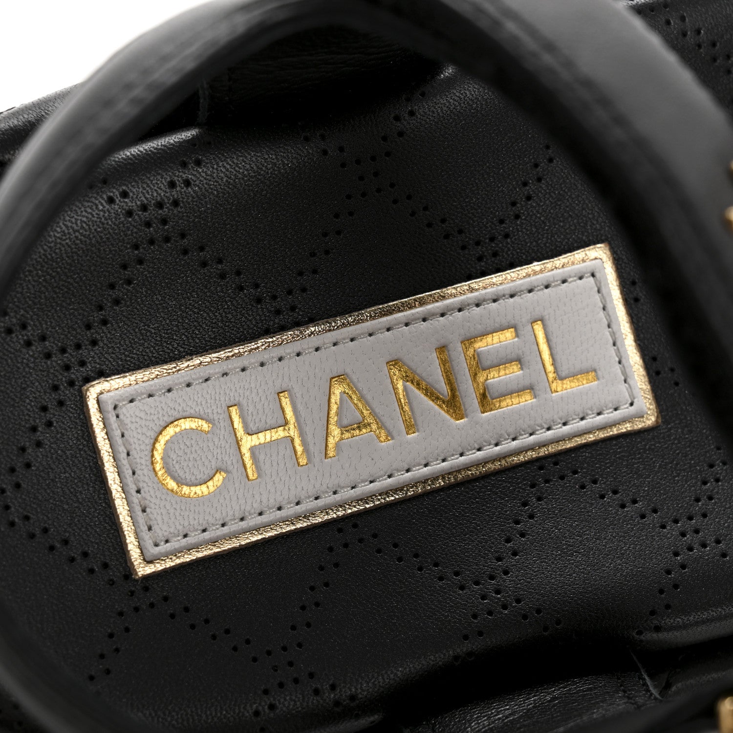 Chanel Lambskin Quilted Dad Sandals 41 Black 8 of 9
