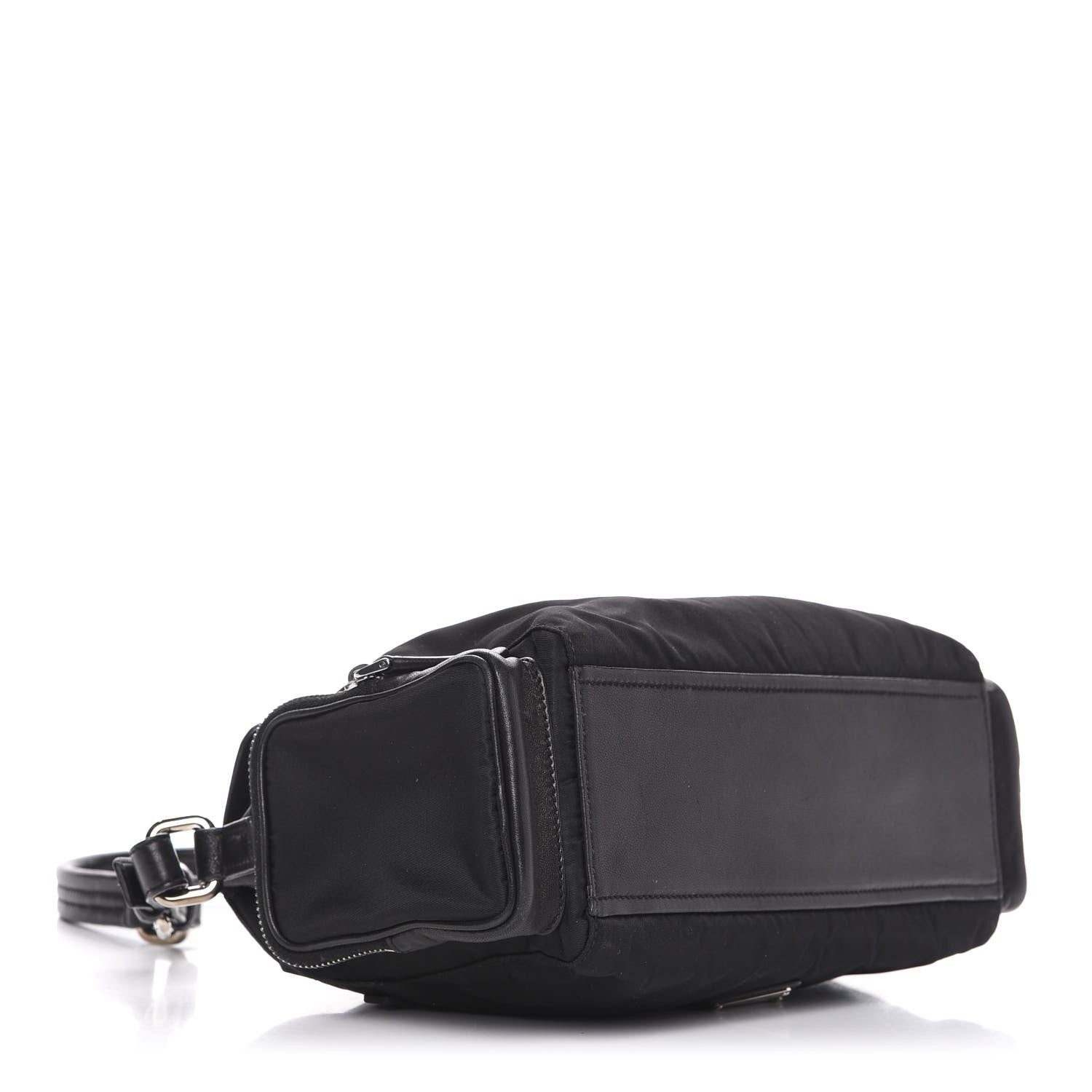 Prada Soft Calfskin Tessuto Nylon Shoulder Bag Black 4 of 9