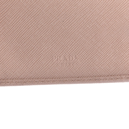 Prada Saffiano Metal Continental Flap Wallet Cipria 6 of 13