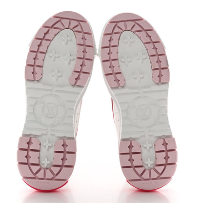 Louis Vuitton Canvas Monogram LV Squad Sneaker Boots 36.5 White Pink 6 of 11