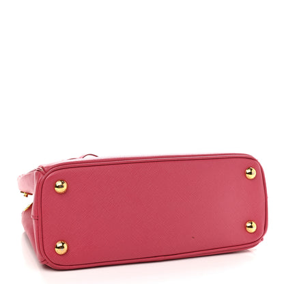 Prada Saffiano Small Galleria Double Zip Tote Peonia 4 of 13