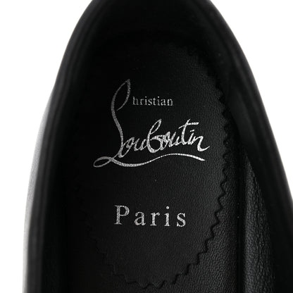 Christian Louboutin Calfskin Womens Loafers 38.5 Black White 6 of 7