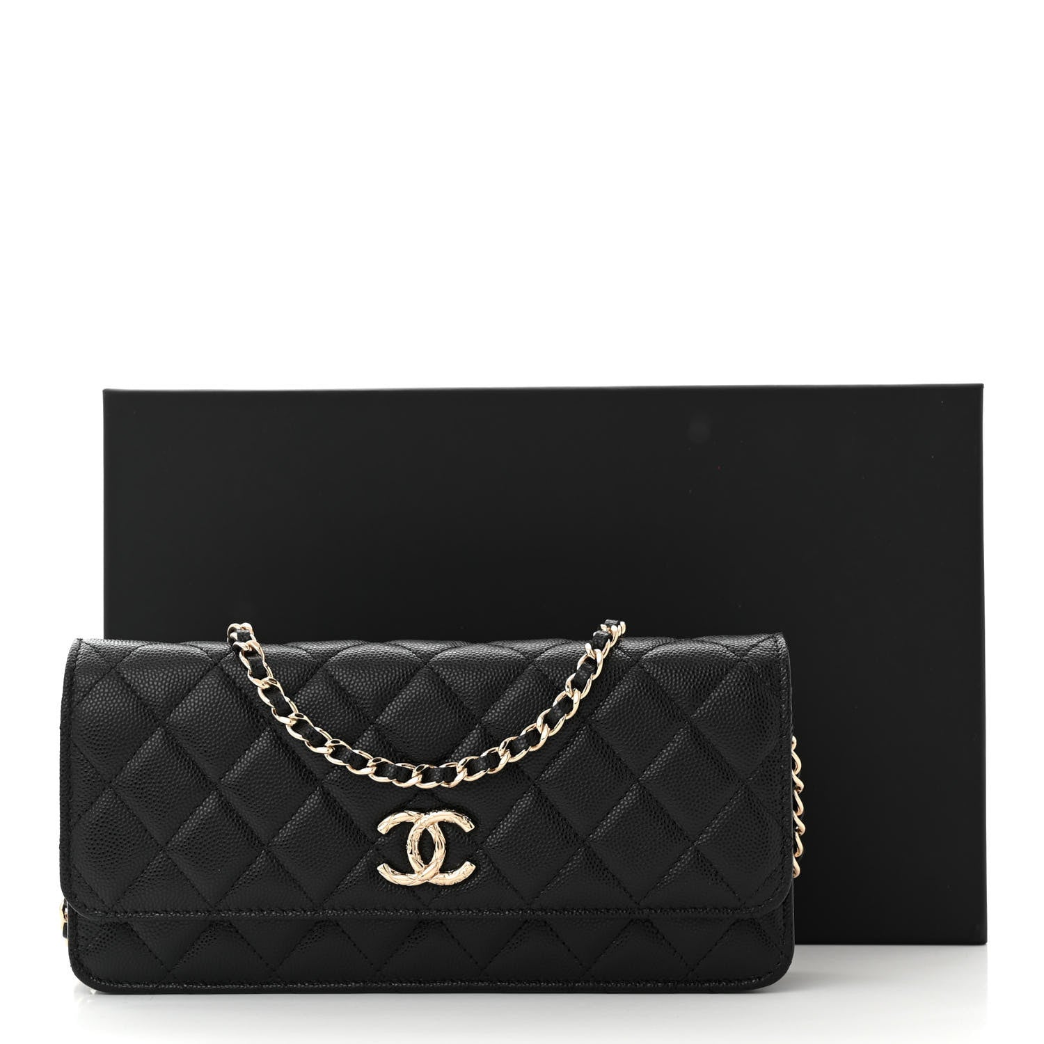 Chanel Caviar Quilted Long Clutch With Chain Black 12 of 12