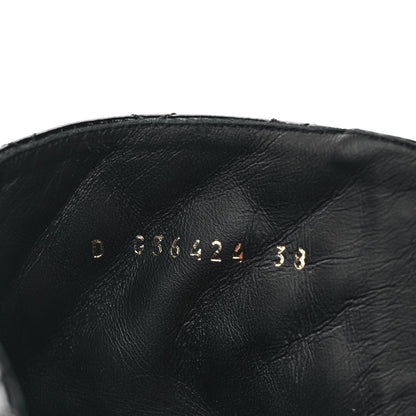 Chanel Shiny Calfskin Quilted Lace Up Combat Boots 38 Black 8 of 9