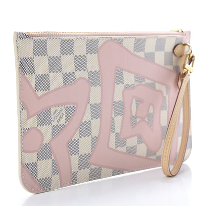 Louis Vuitton Damier Azur Tahitienne Neverfull MM GM Pochette 3 of 8