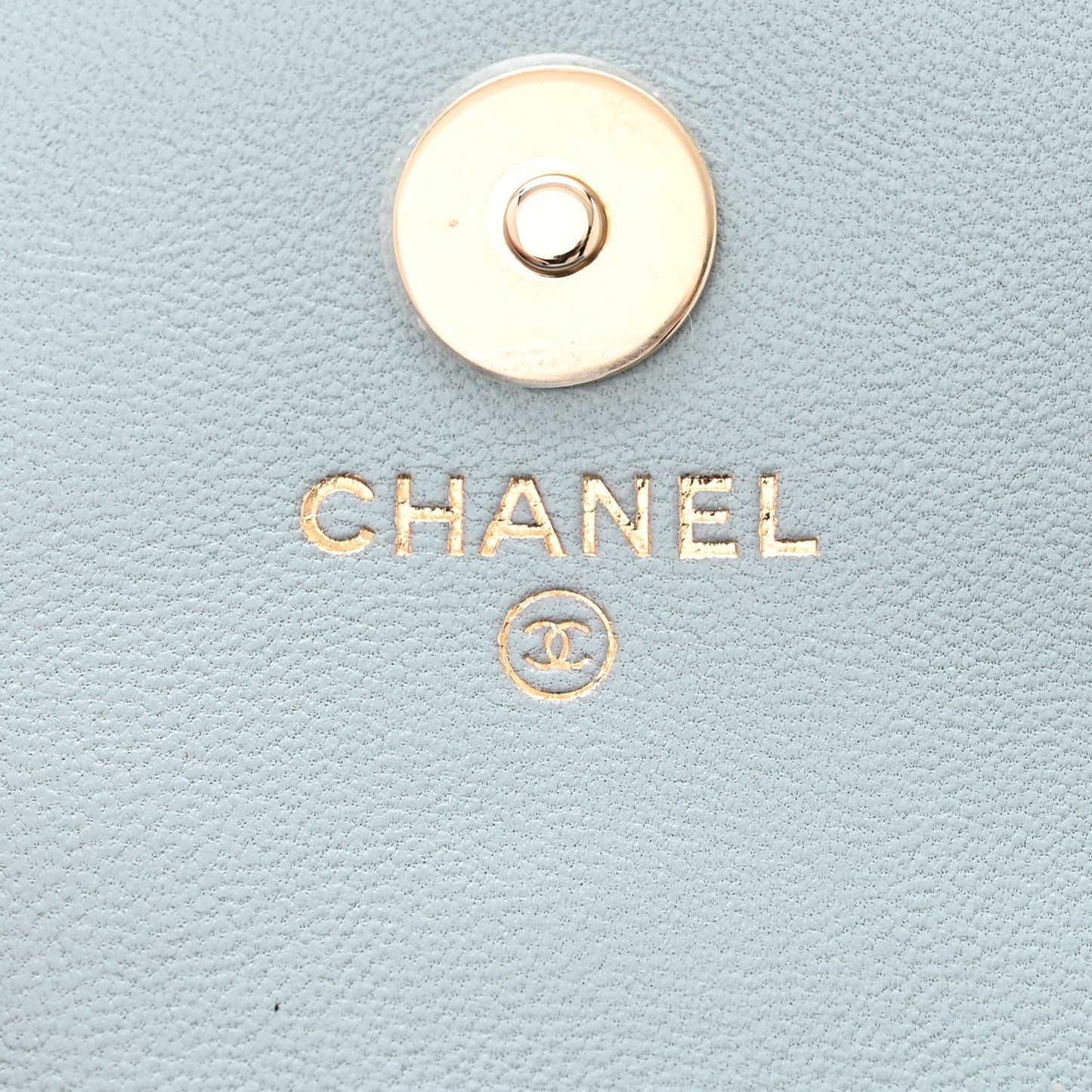 Lambskin Quilted Pearl Chain Belt Bag Light Blue